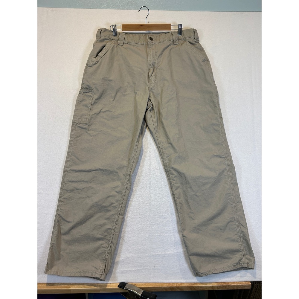 Carhartt B151 TAN Dungaree Fit Canvas Work Pants Mens 40x32 Tan Carpenter